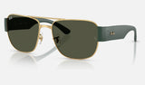 Ray-Ban RB3756 — Gold / Green — quarter view
