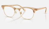 Ray-Ban Clubmaster RX5154 — Photo Waves Brown — quarter view