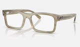 Ray-Ban RX5435F — Photo Striped Grey — quarter view