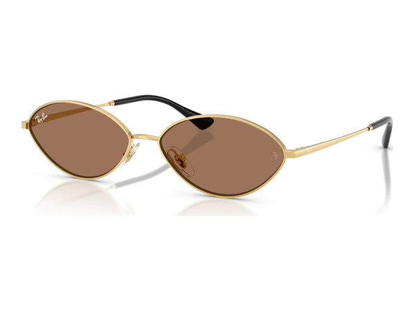 Ray-Ban Kai RB3757 — Gold / Dark Brown — quarter view