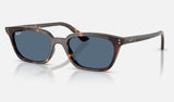 Ray-Ban Zaya RB4456 — Havana / Dark Blue — quarter view