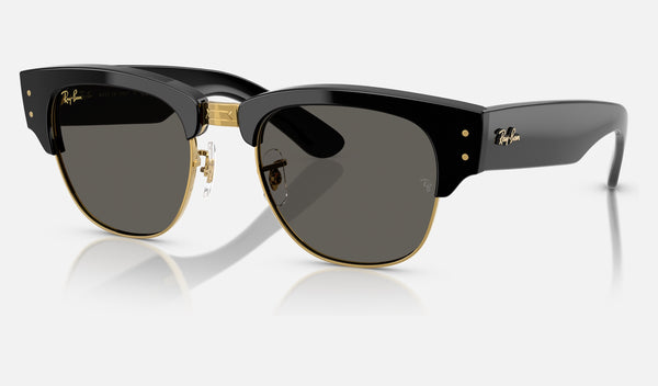 Ray-Ban Mega Clubmaster RB0316S — Black on Gold / Ultra Black — quarter view