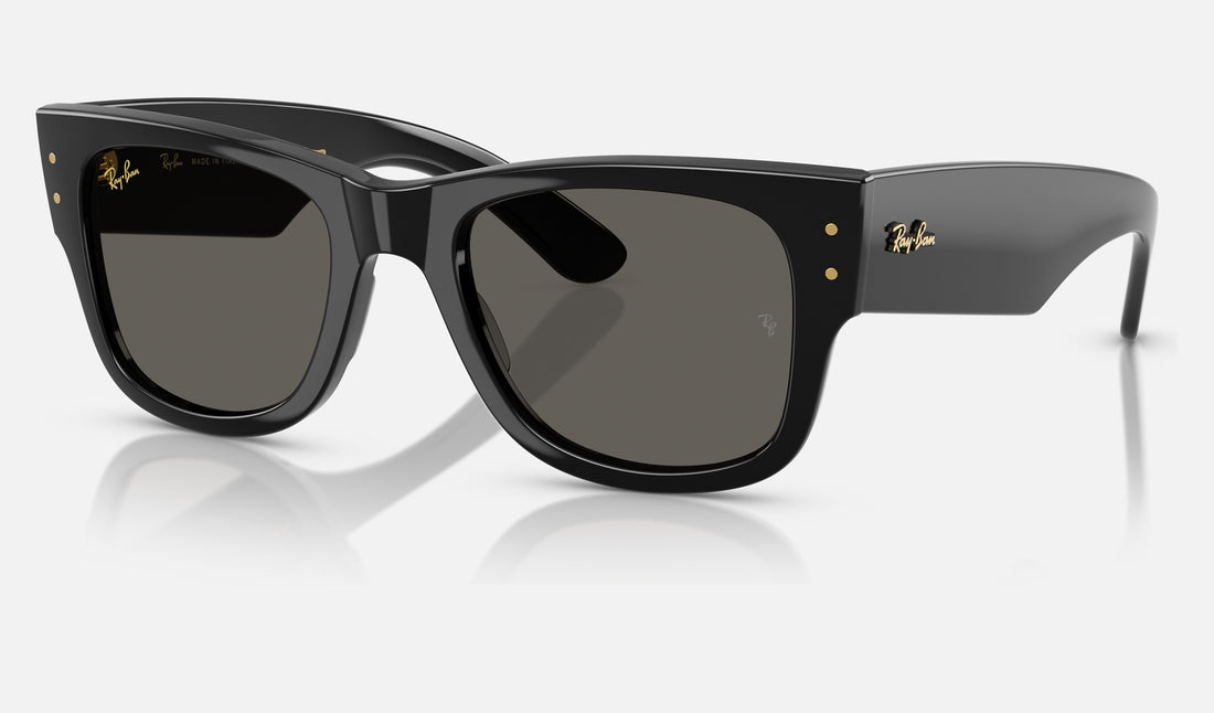Ray-Ban Mega Wayfarer RB0840S — Black / Ultra Black — quarter view