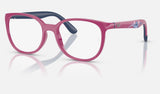 Ray-Ban Junior RY1631 — Fucsia & Rubber Blue — quarter view