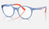 Ray-Ban Junior RY1625D — Transparent Blue — quarter view