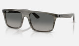 Ray-Ban RB2222 — Striped Grey / Gradient Grey — quarter view