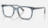 Ray-Ban RX5446 — Striped Blue — quarter view