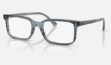 Ray-Ban RX5445 — Striped Blue — quarter view