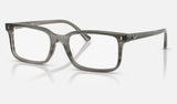 Ray-Ban RX5445 — Striped Grey — quarter view