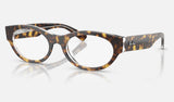 Ray-Ban RX5447 — Havana on Transparent — quarter view