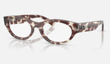 Ray-Ban RX5447 — Havana Blue — quarter view