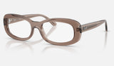 Ray-Ban RX2221V — Transparent Beige — quarter view