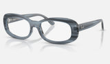 Ray-Ban RX2221V — Striped Blue — quarter view
