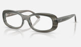 Ray-Ban RX2221V — Striped Grey — quarter view