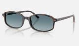 Ray-Ban RB2232 — Yellow & Blue Havana / Blue Gradient Grey — quarter view