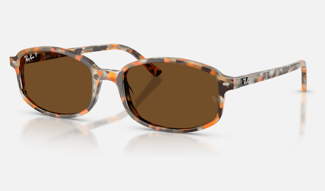 Ray-Ban RB2232 — Havana Brown Grey / Brown Polarized — quarter view
