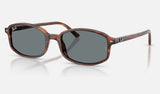 Ray-Ban RB2232 — Striped Havana / Blue — quarter view