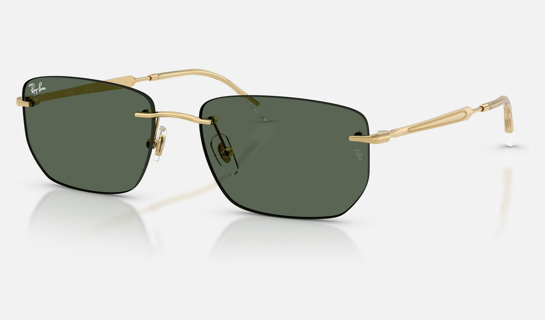 Ray-Ban RB3768 — Arista Gold / Dark Green — quarter view