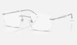 Ray-Ban RX3768V — Silver — quarter view