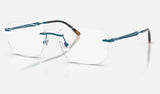 Ray-Ban RX3768V — Blue — quarter view