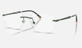 Ray-Ban RX3768V — Green — quarter view