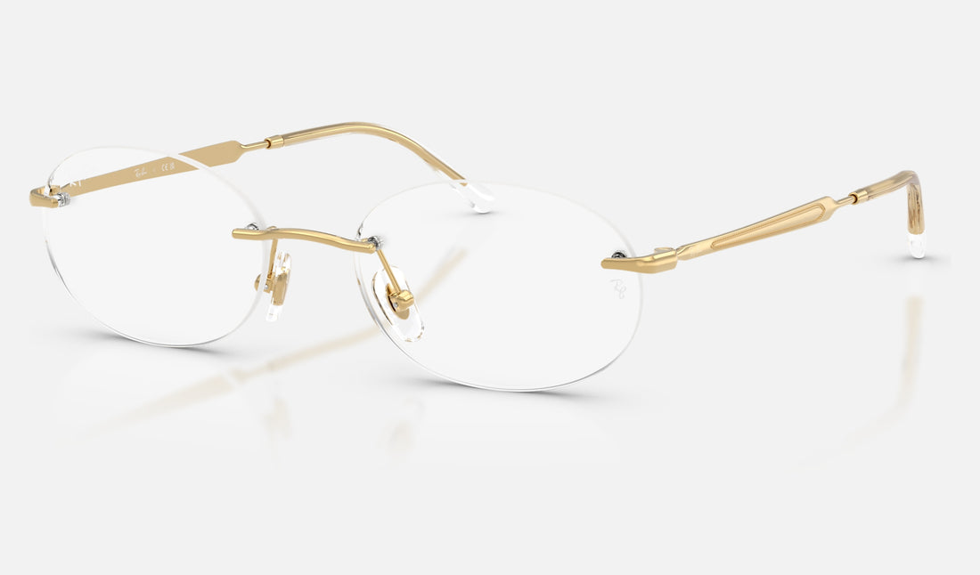 Ray-Ban RX3767V — Arista Gold — quarter view
