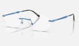 Ray-Ban RX3767V — Light Blue — quarter view