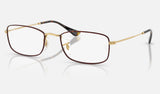 Ray-Ban RX6647 — Havana on Gold — quarter view