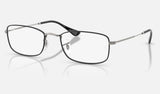 Ray-Ban RX6647 — Black on Gunmetal — quarter view