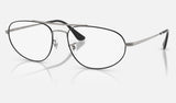 Ray-Ban RX6645 — Black on Gunmetal — quarter view