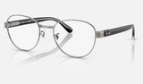 Ray-Ban RX6543 — Gunmetal — quarter view
