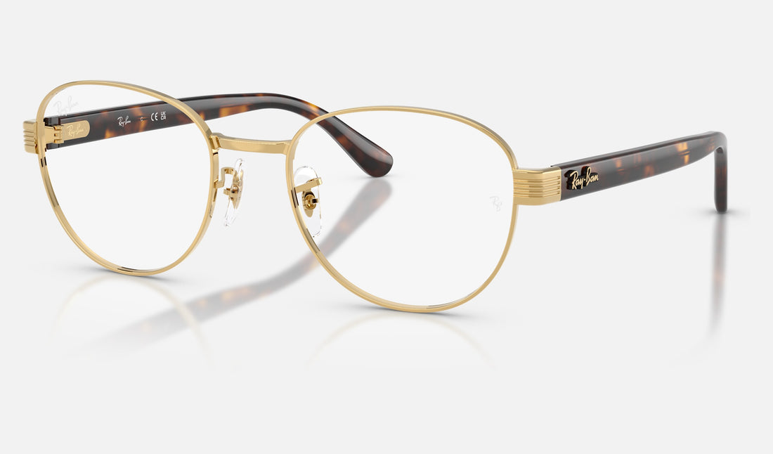 Ray-Ban RX6543 — Arista Gold — quarter view