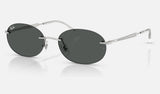 Ray-Ban RB3767 — Silver / Dark Grey — quarter view