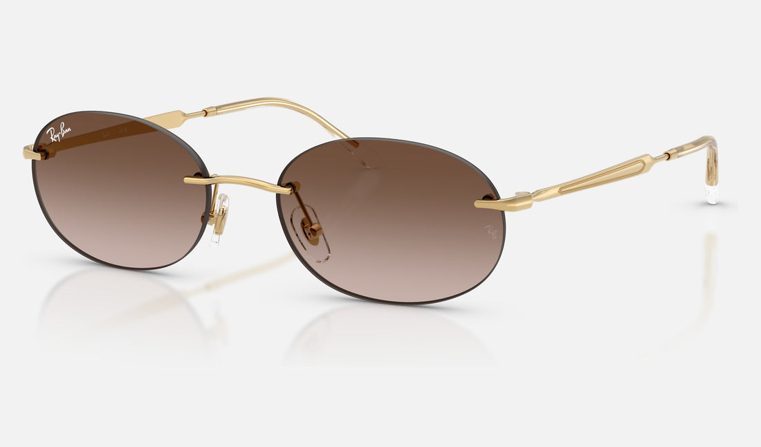 Ray-Ban RB3767 — Arista Gold / Gradient Brown — quarter view