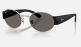 Ray-Ban RB3770 — Silver / Dark Grey — quarter view