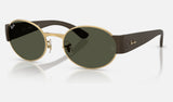 Ray-Ban RB3770 — Gold / Green — quarter view