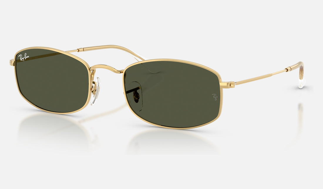 Ray-Ban RB3832 — Arista Gold / Green — quarter view