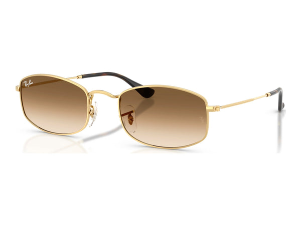 Ray-Ban RB3832 — Arista Gold / Clear Gradient Brown — quarter view