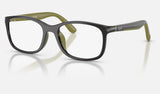 Ray-Ban Junior RY1644 — Grey on Rubber Green — quarter view