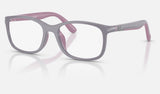 Ray-Ban Junior RY1644 — Purple on Rubber Pink — quarter view