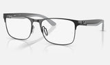 Ray-Ban RX7550 — Black — quarter view