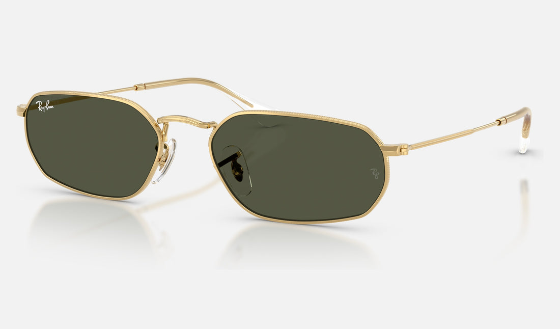 Ray-Ban RB3947 — Arista Gold / Green — quarter view