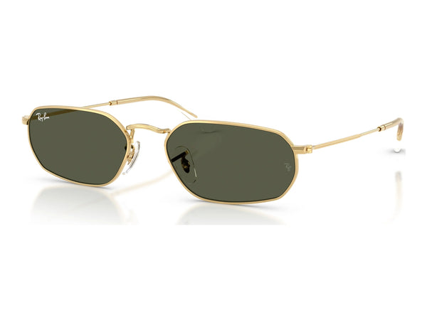 Ray-Ban RB3947 — Arista Gold / Green — quarter view
