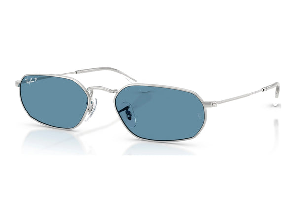 Ray-Ban RB3947 — Silver / Polarized+ Blue — quarter view