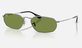 Ray-Ban RB3947 — Gunmetal / Green — quarter view