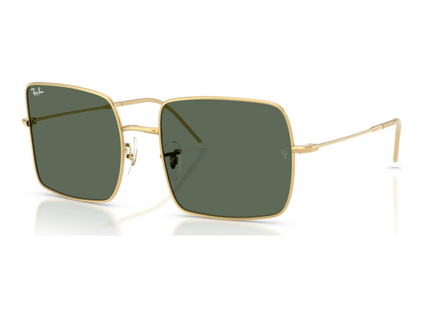 Ray-Ban Square Reverse RBR0104S — Arista Gold / Dark Green — quarter view