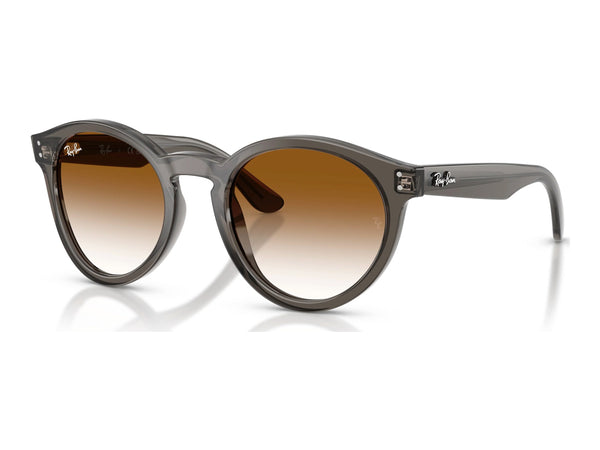Ray-Ban RBR0505S — Transparent Dark Grey / Clear Gradient Brown — quarter view