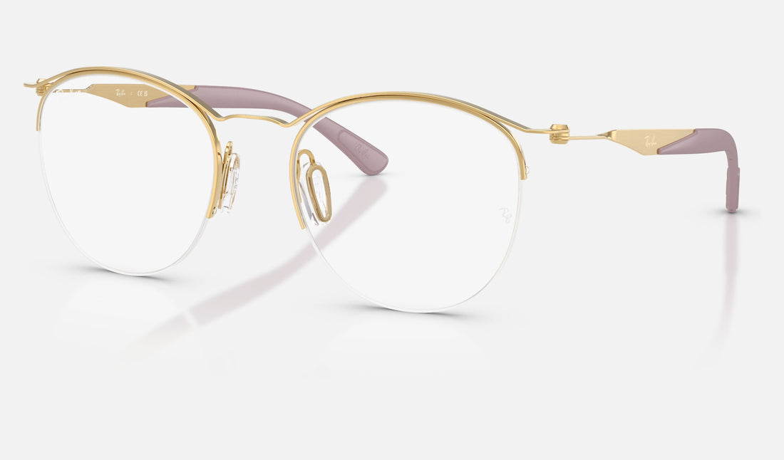 Ray-Ban RX7553 — Arista Gold — quarter view