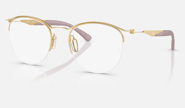 Ray-Ban RX7553 — Arista Gold — quarter view