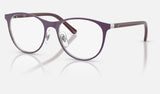 Ray-Ban Junior RY9552V — Matte Violet on Silver — quarter view